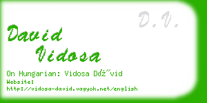 david vidosa business card